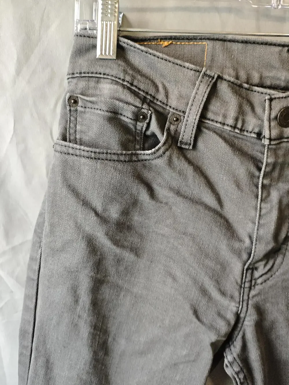 Levis 511 Jeans Mens 30x32 Gray Slim Fit Stretch Tapered Denim Pants Casual